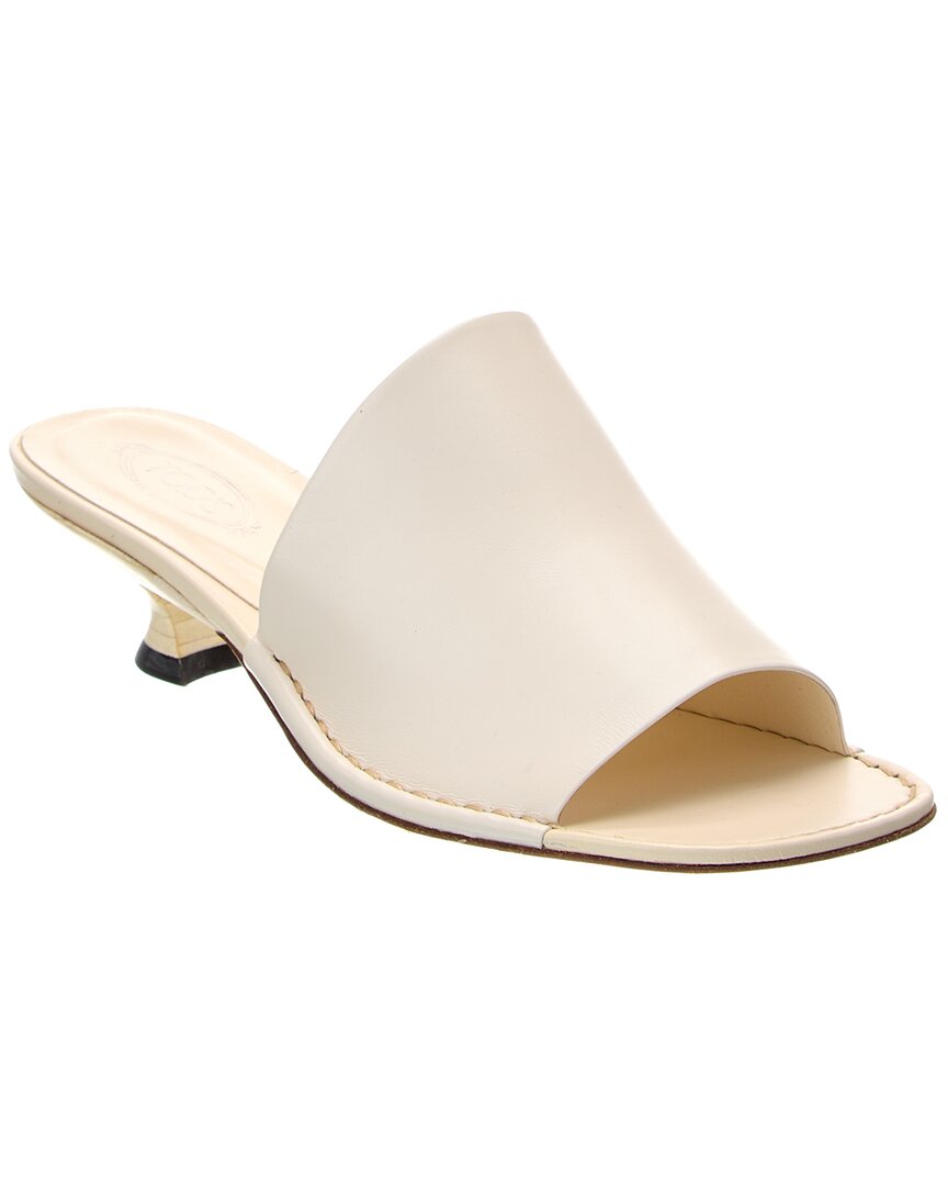 Tod's Sandals In Leather In White
