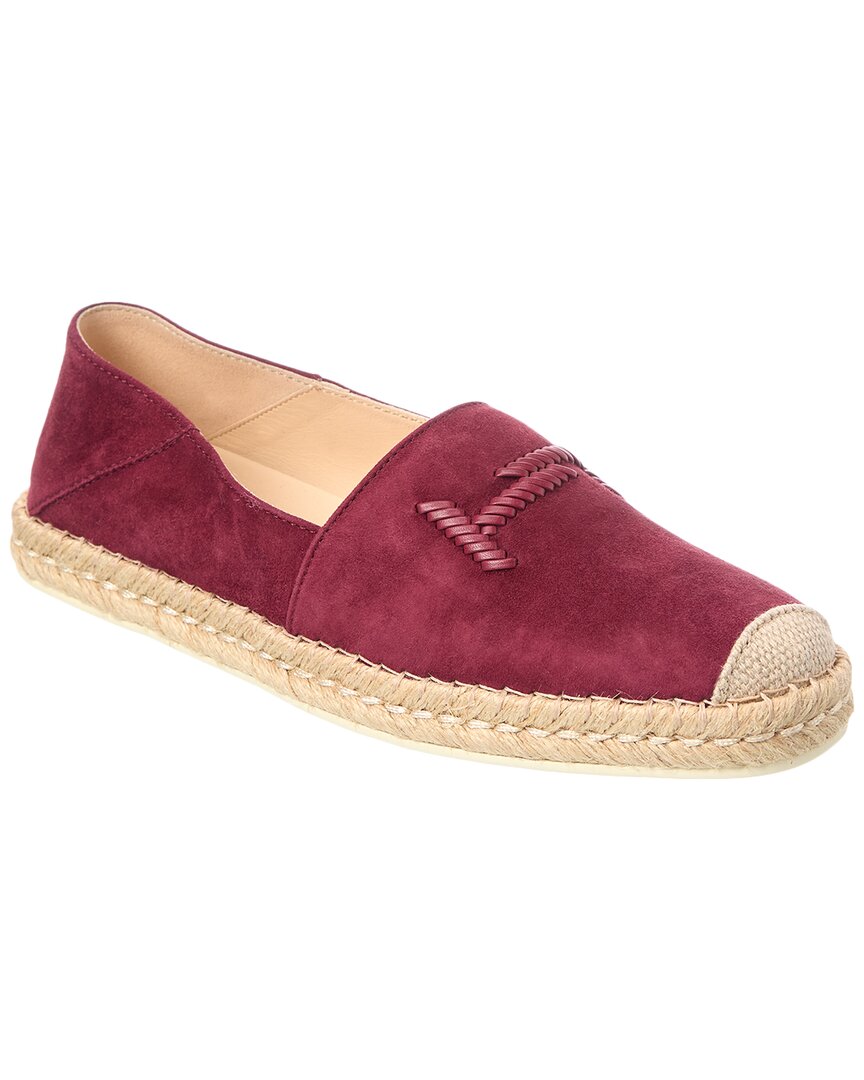 Tod's Gomma Suede Espadrille In Brown