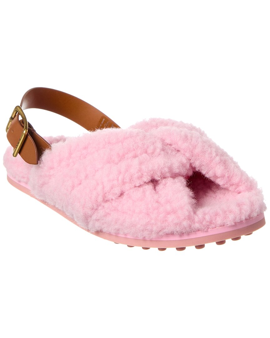 TOD'S TOD’S SHEARLING & LEATHER SANDAL