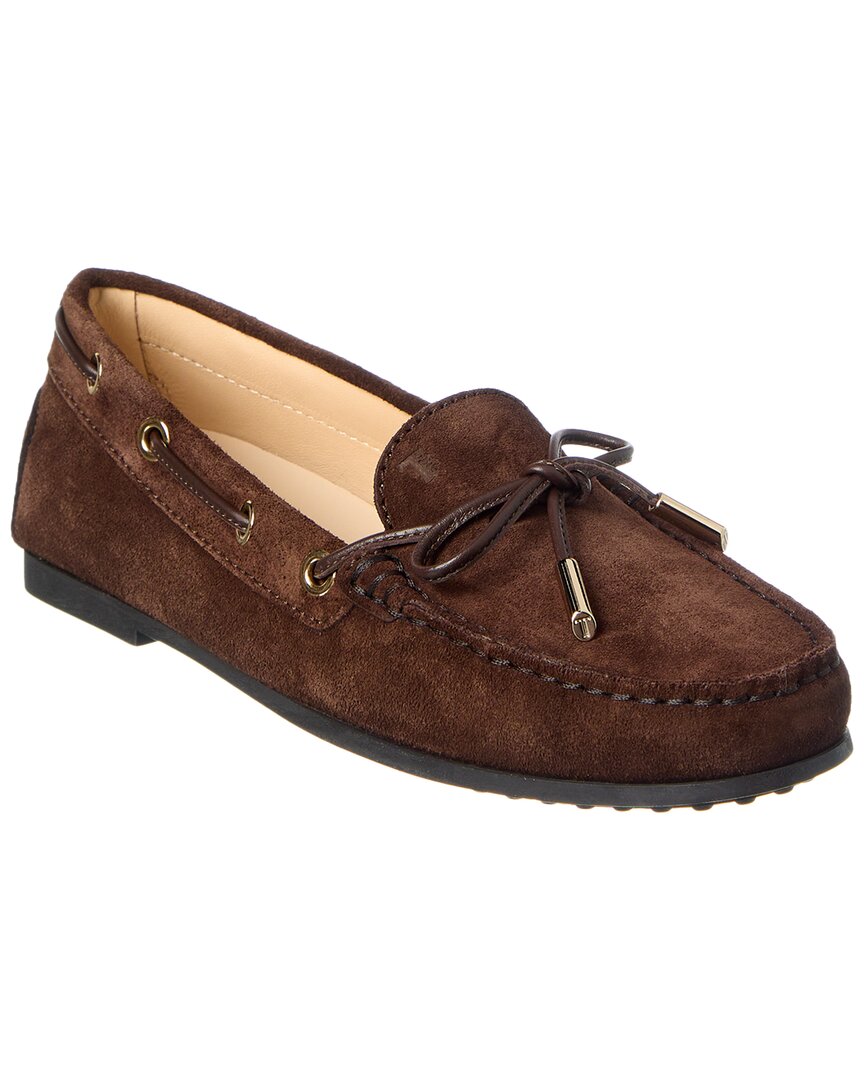 Tod's Gommino Suede Loafer In Brown