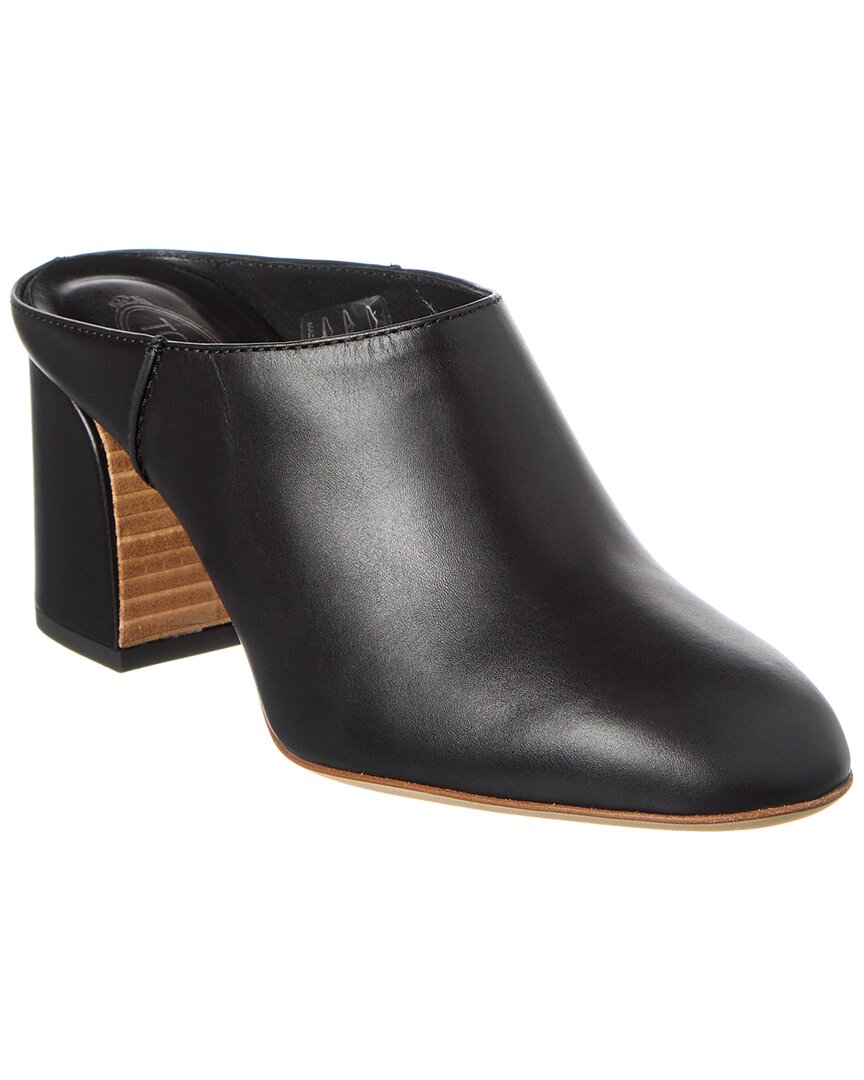 Tod's Leather Mules In Black