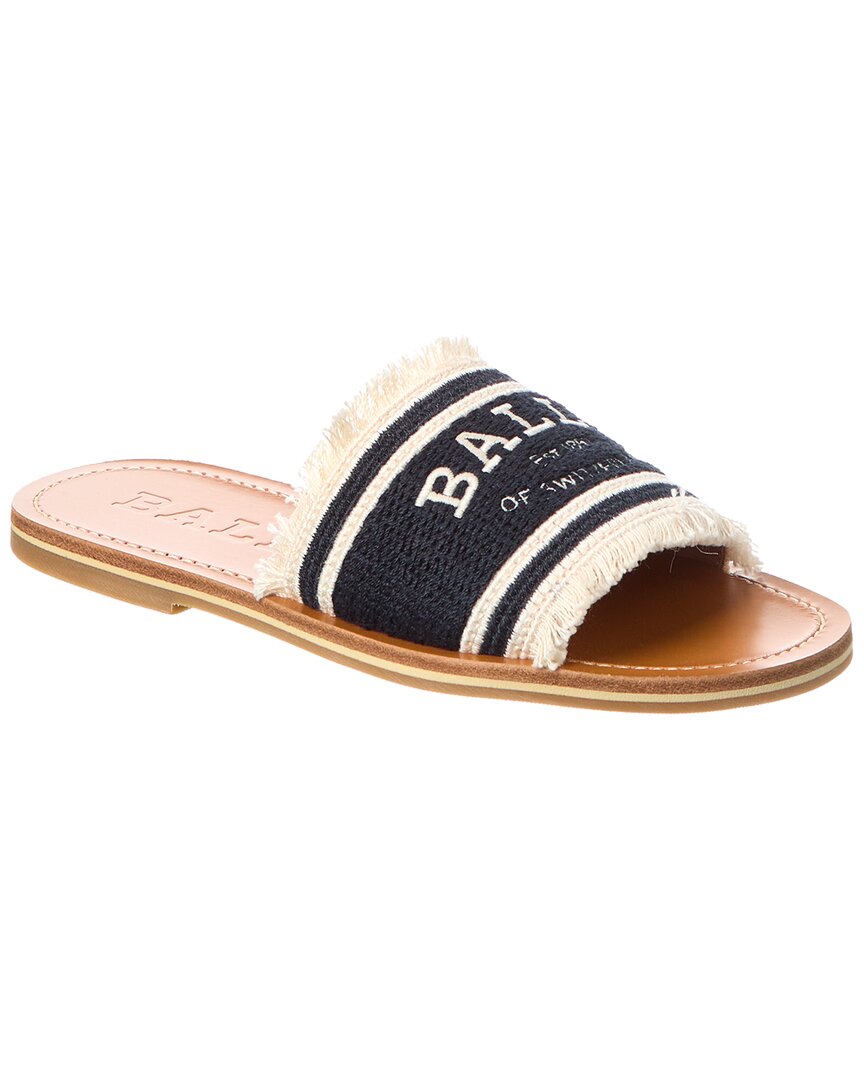 Bally 15mm Logo-print Open-toe Mules In Multi