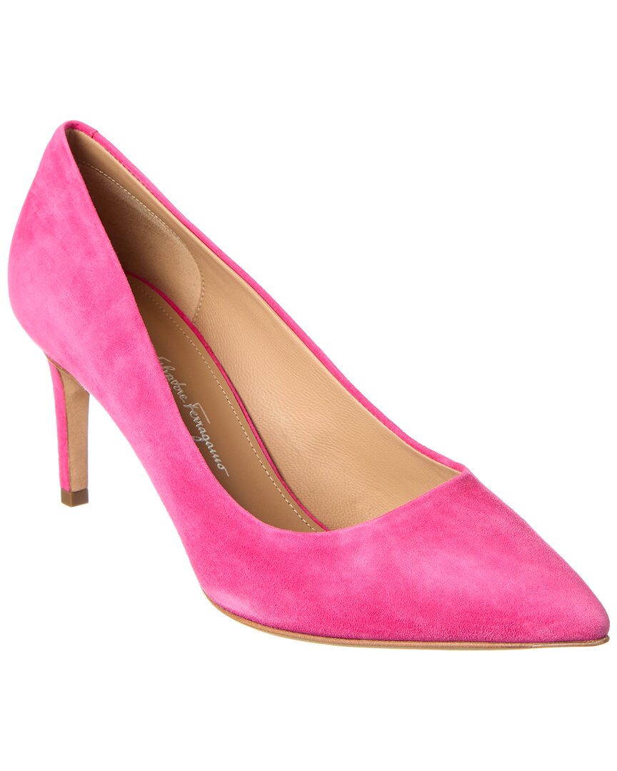 Ferragamo Ilary X5 Suede Pump In Purple