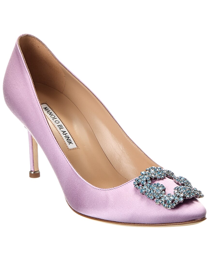 Manolo Blahnik 70mm Hangisi Satin Pump