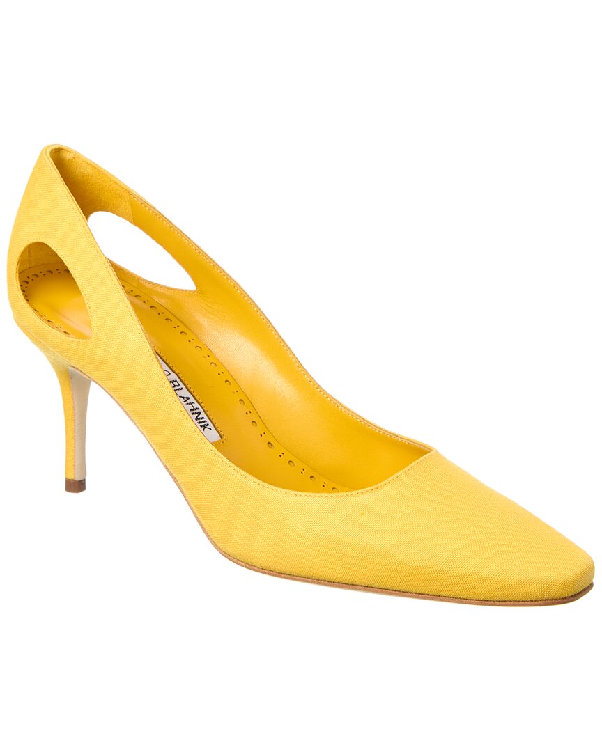 Manolo Blahnik Toplaca 70 Linen Pump