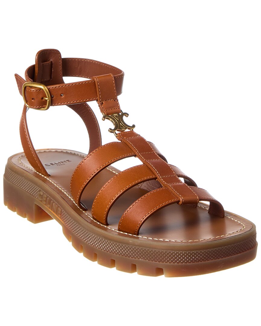 Celine Clea Triomphe Leather Sandal