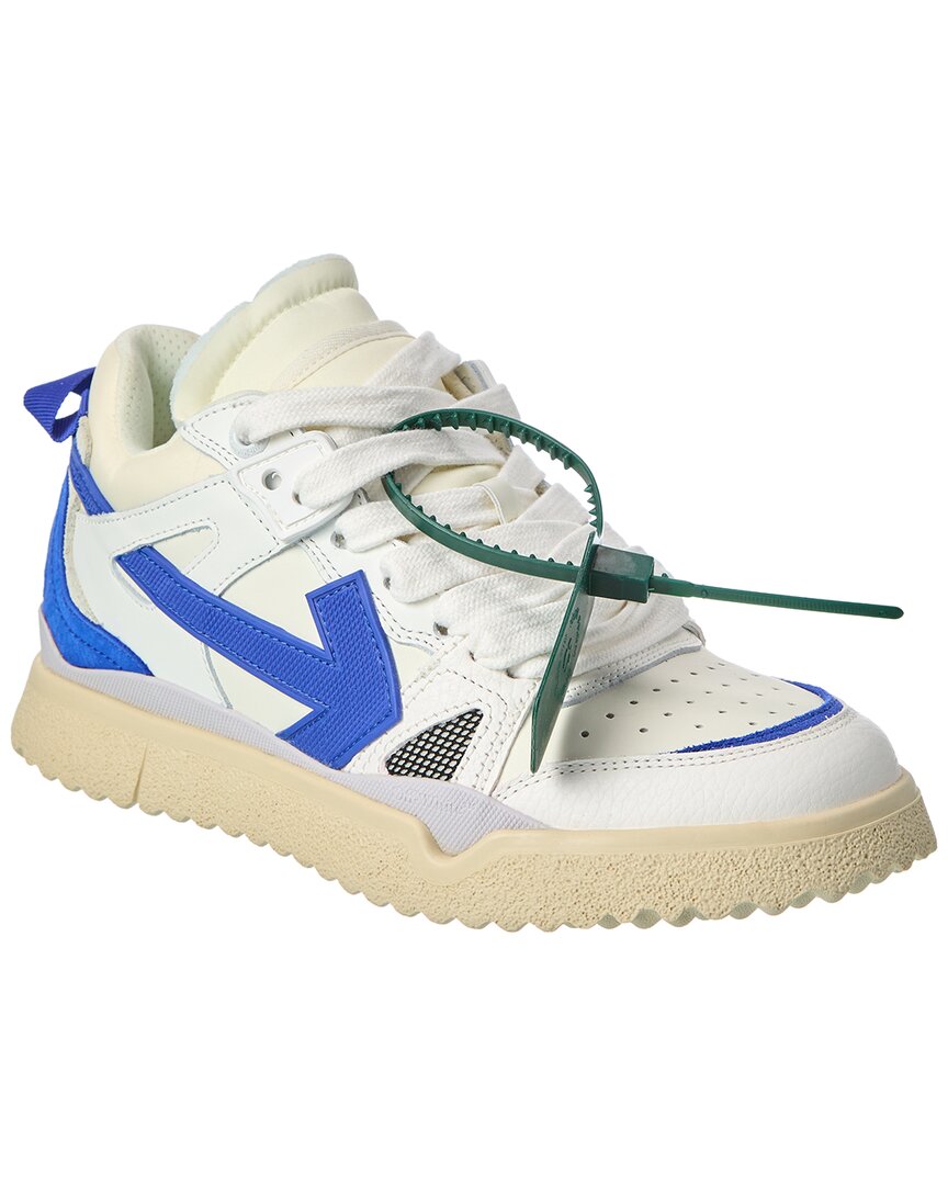 Off-white ™ Mid Top Sponge Leather Sneaker In Blue