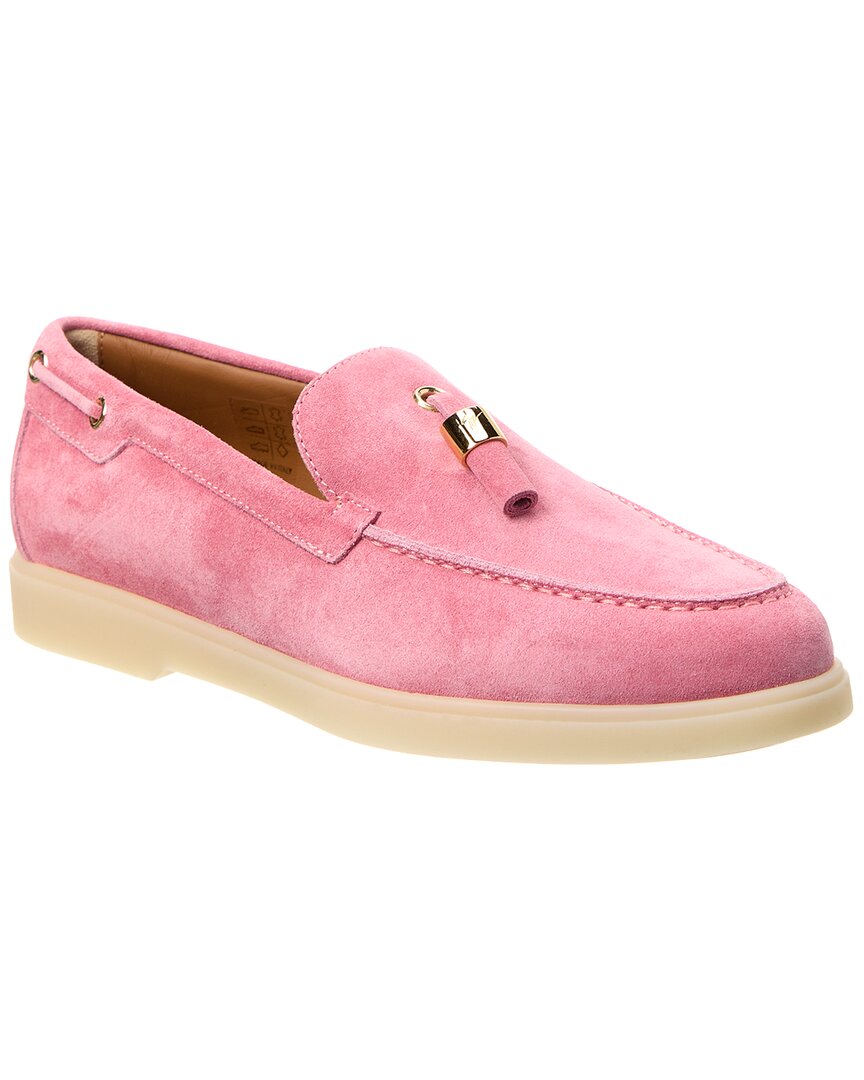 Giuseppe Zanotti Maui Suede Loafers In Pink
