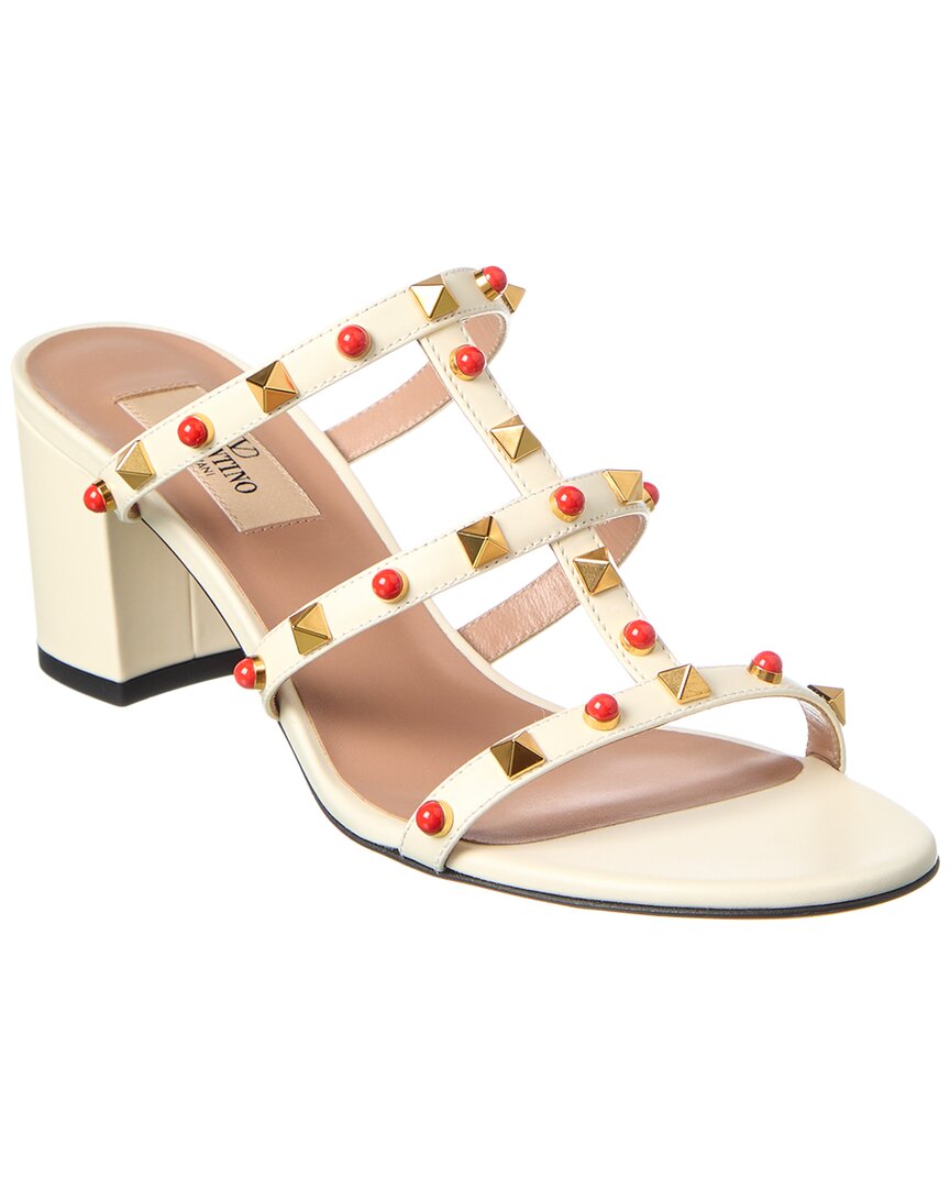 Valentino Rockstud T. 60 Block Heel Sandals In Multi