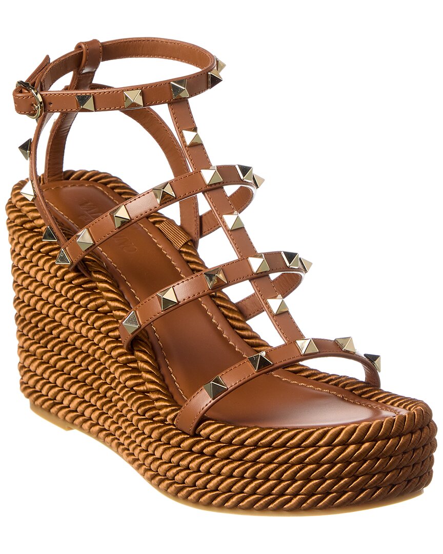 VALENTINO GARAVANI VALENTINO ROCKSTUD CAGED 95 LEATHER SANDAL