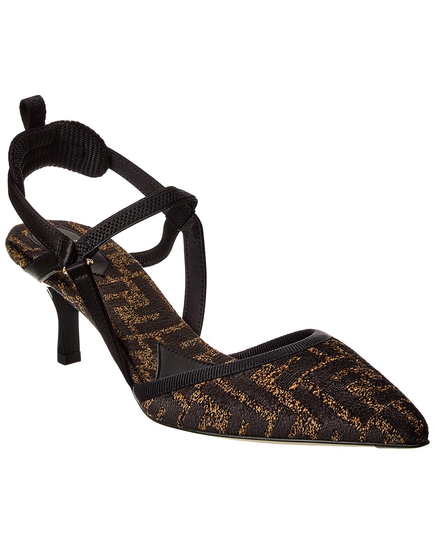 Fendi Colibri Lite Chenille & Jacquard Slingback Pump