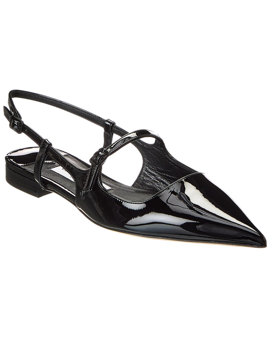 Jimmy Choo 'didi Flat' Black Ballerinas With Shiny Finish In Black