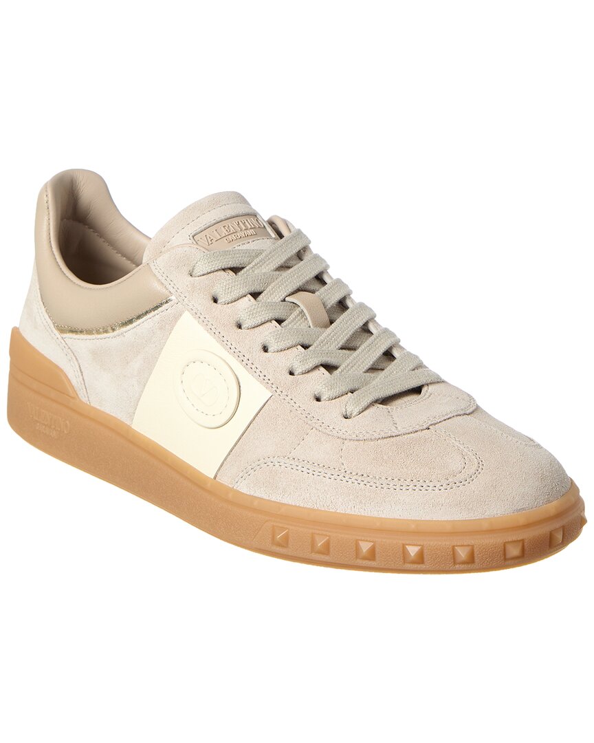 Valentino Upvillage Suede Sneakers In Grey
