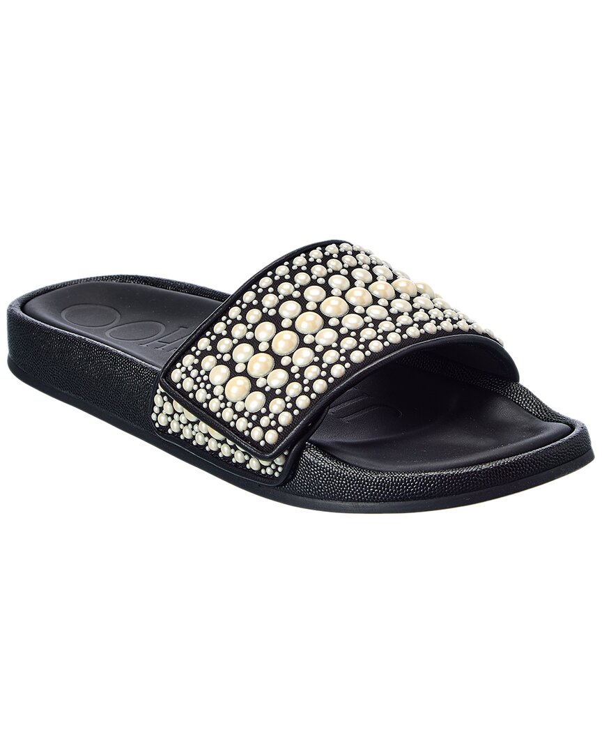 Jimmy Choo Fitzf Slides In Black