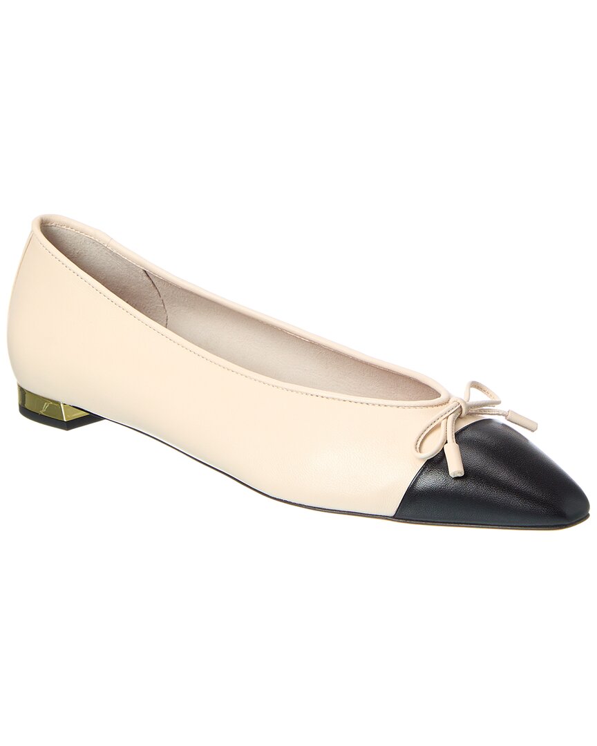 Aquazzura Leather Gioia Ballet Flats In Black