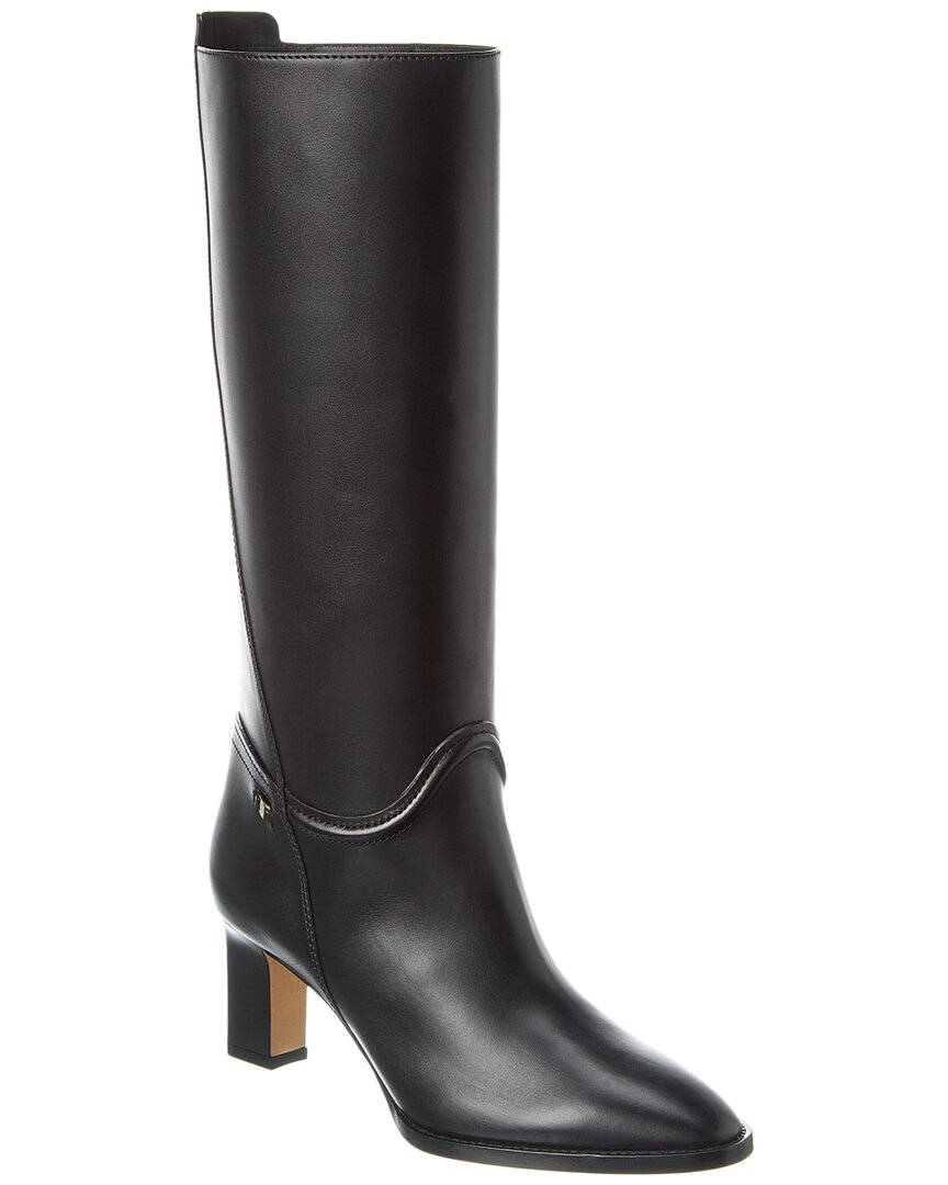 Ferragamo Torris Leather Boot In Black