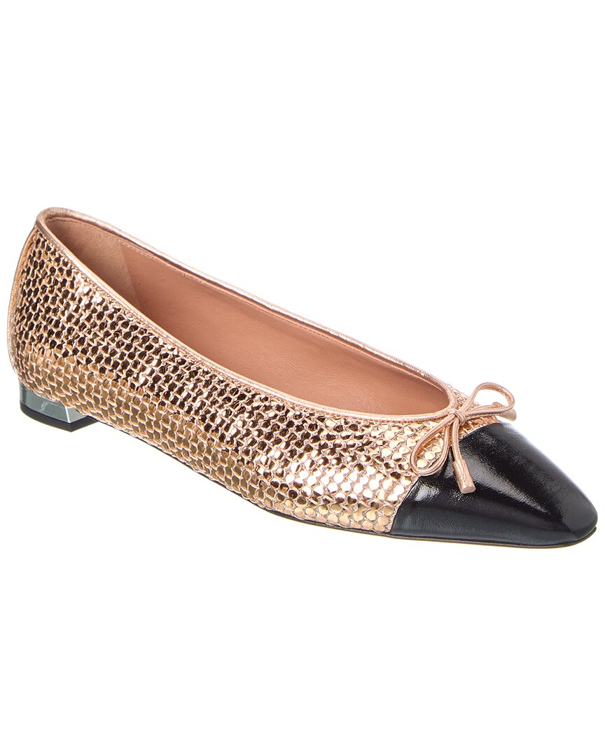 Aquazzura Gioia Leather Flat In Brown