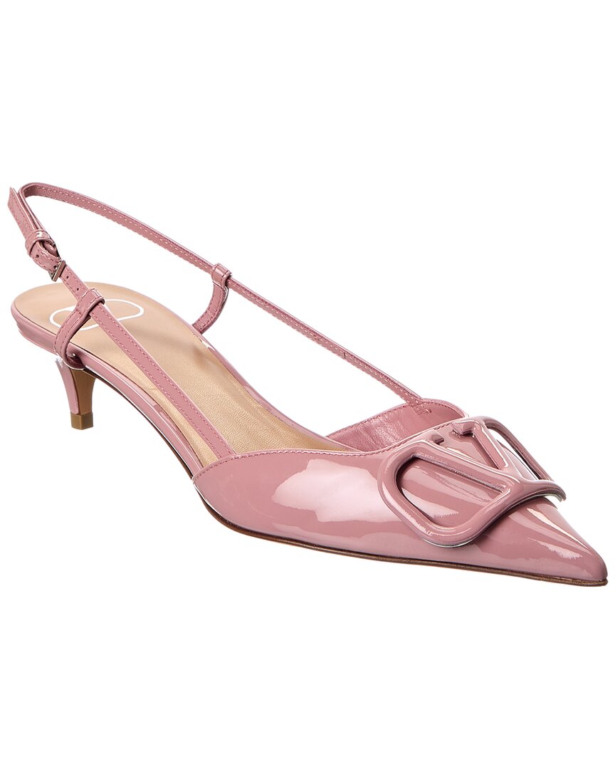 Valentino Garavani Valentino Vlogo 40 Patent Slingback Pump In Pink