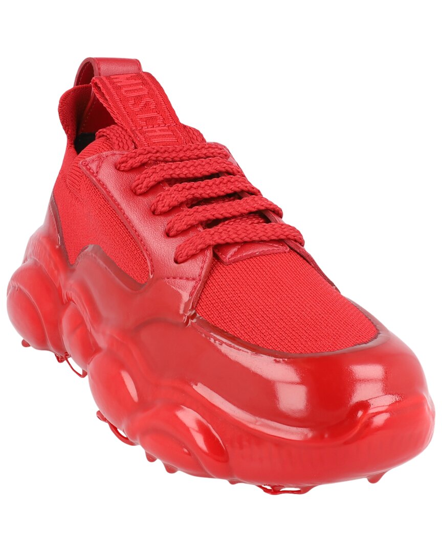 Moschino Teddy Bear Sole Sneakers In Red