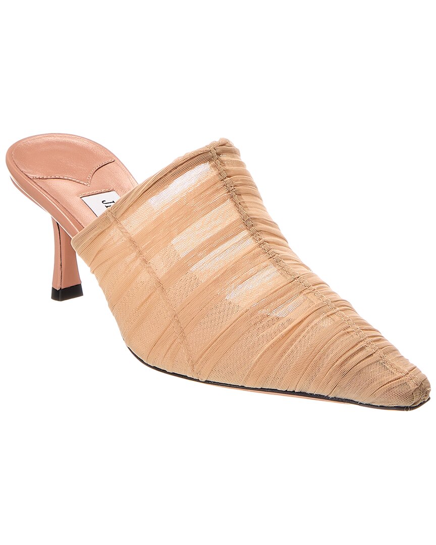 Jimmy Choo Lotta 65 Ruched Tulle Mules