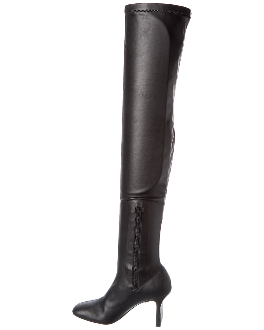 Stella Mccartney Square Toe Over The Knee Boot In Black