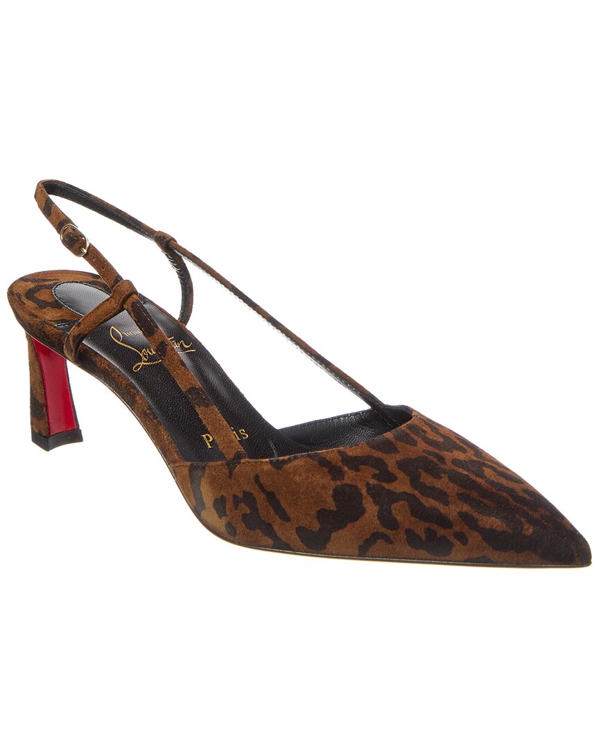 Christian Louboutin Condoroline 55 Suede Slingback Pump