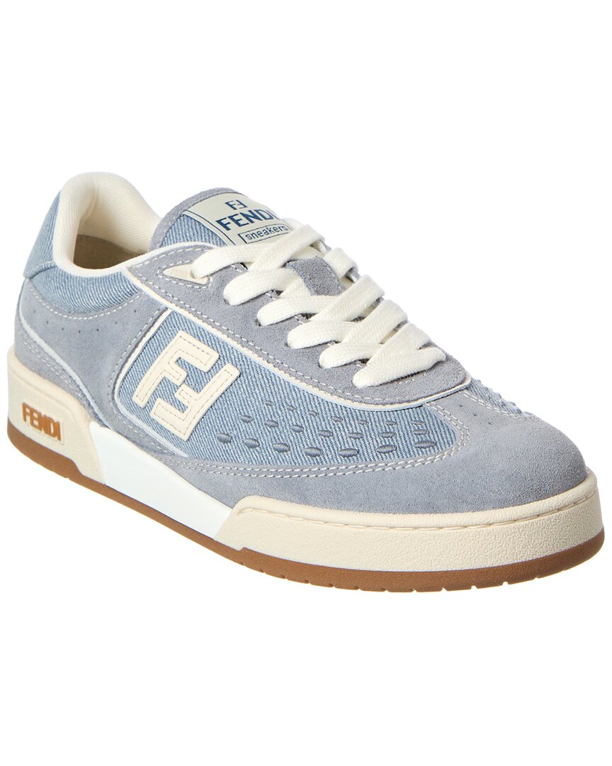Fendi Dnu Inv  Match Denim & Suede Sneaker
