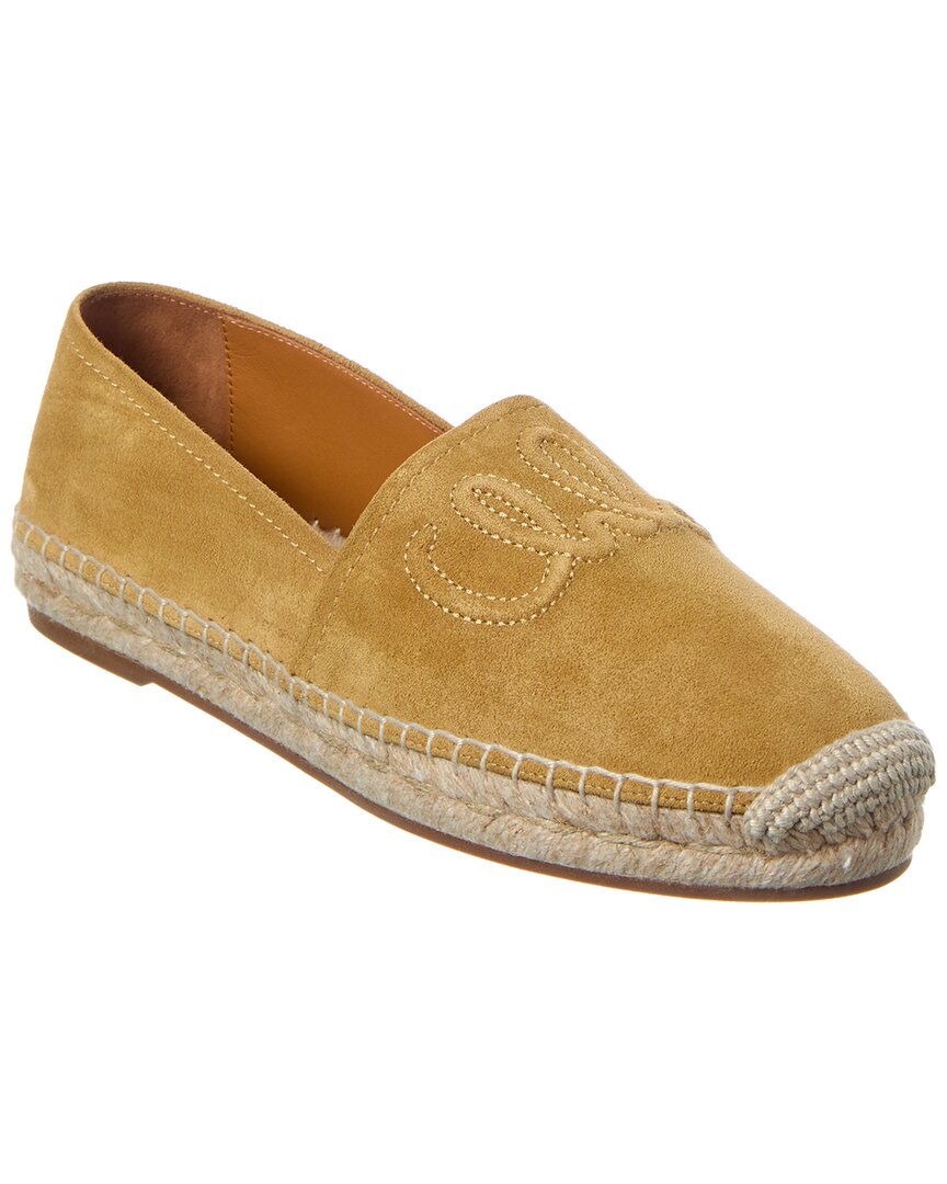 Chloé Chloe Isla Logo-embossed Suede Espadrille