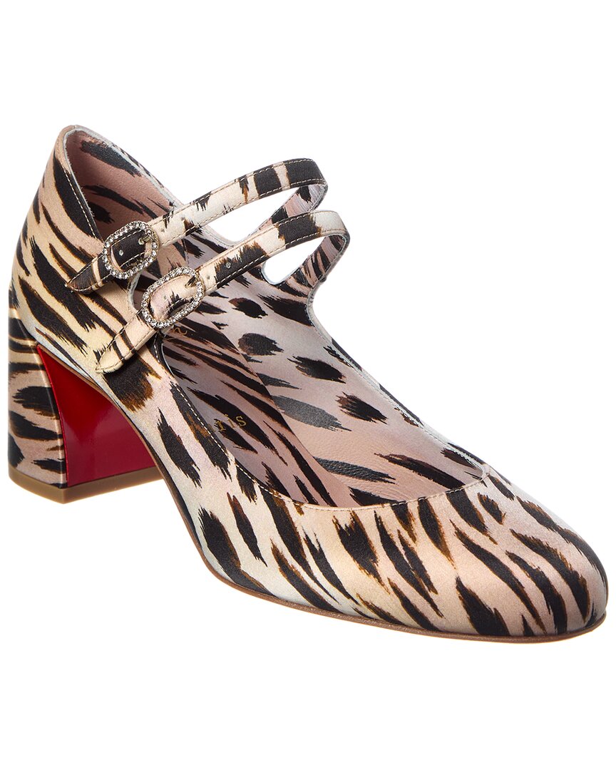 Christian Louboutin Miss Jane 55 Silk Pump In Pink