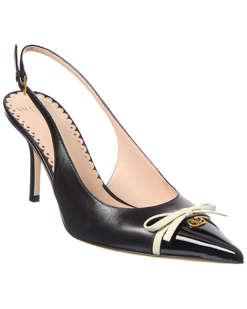 Valentino Garavani Valentino Bow Detailed Slingback Leather Pump