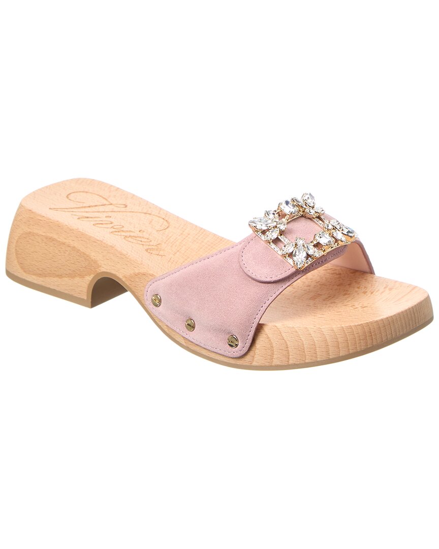 Roger Vivier Viv Clogs Suede Mule