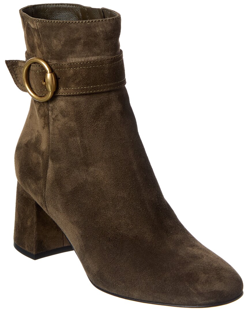 Gianvito Rossi 60 Suede Bootie In Green