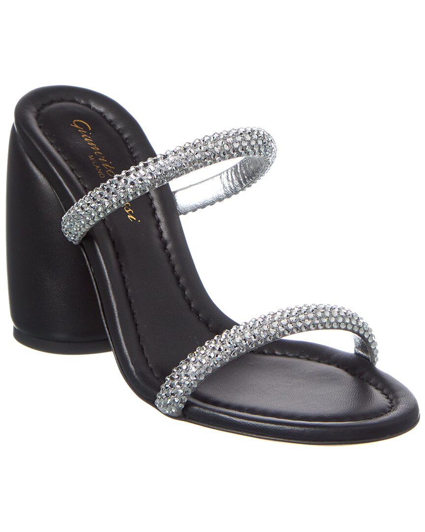 Gianvito Rossi Eline 95 Crystal-embellished Mules In Black
