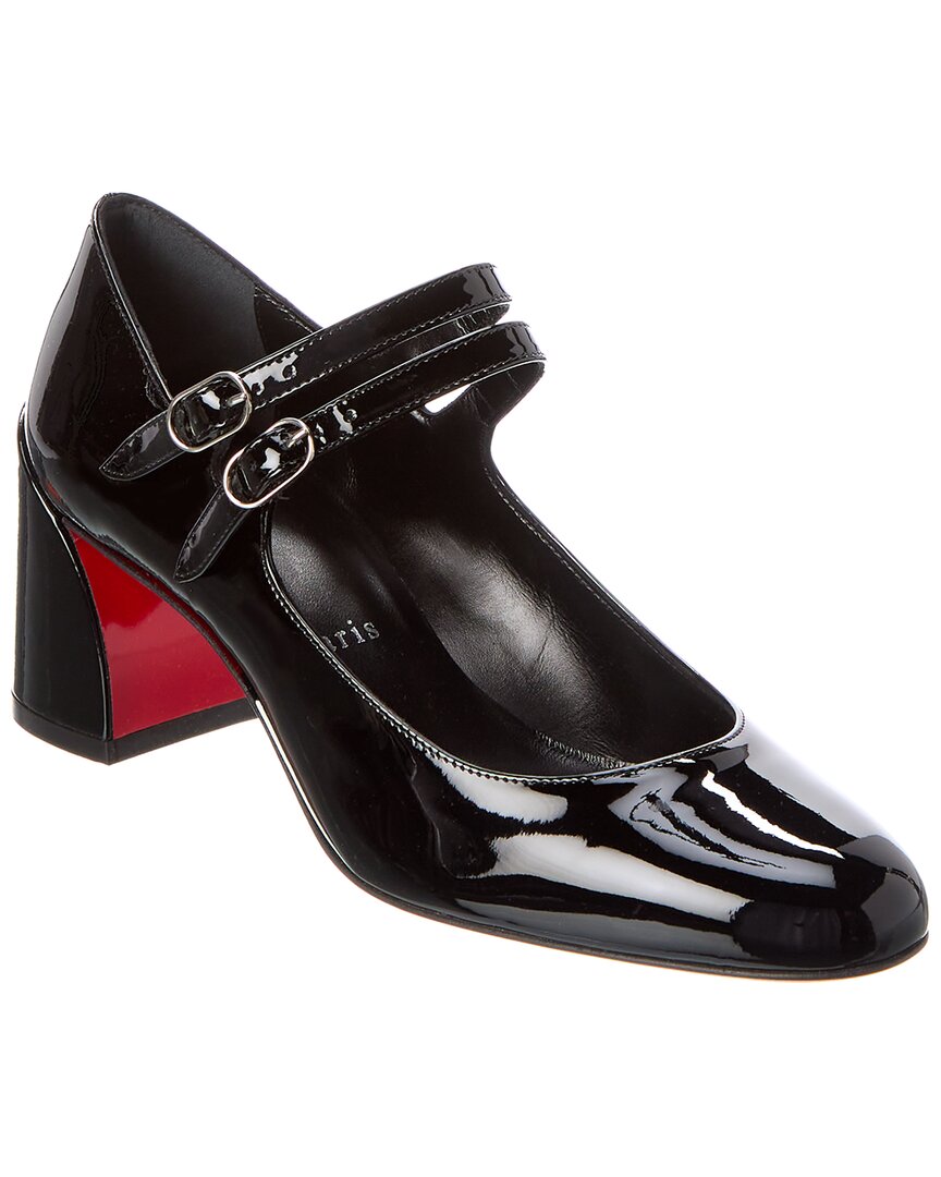 Shop Christian Louboutin Miss Jane 55 Patent Pump In Black