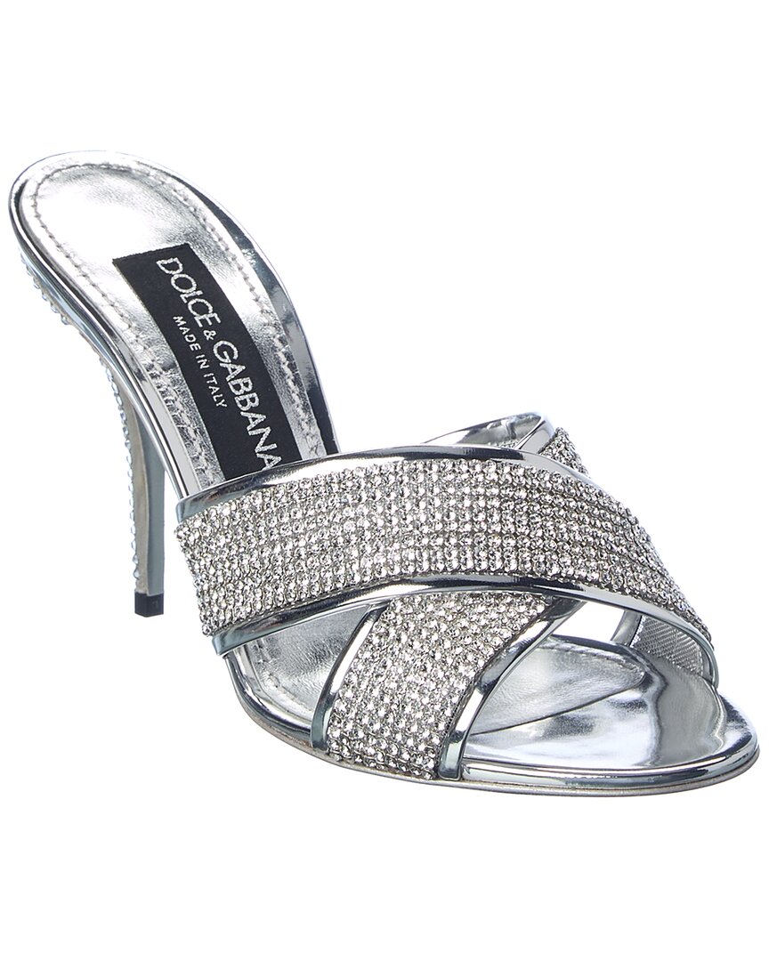 Dolce & Gabbana Crystal Mesh Sandal In Multi | ModeSens