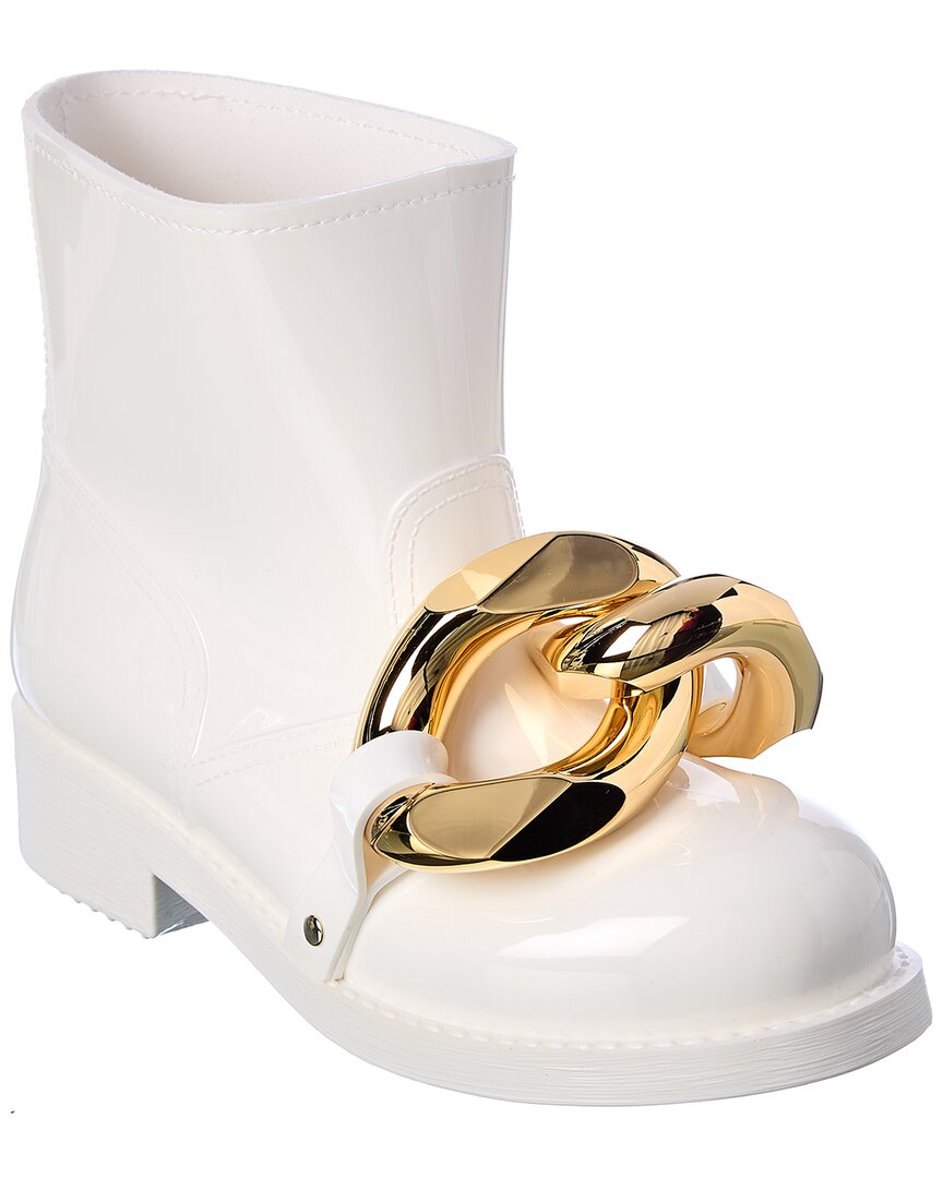 Shop Jw Anderson Chain Rubber Boot In White