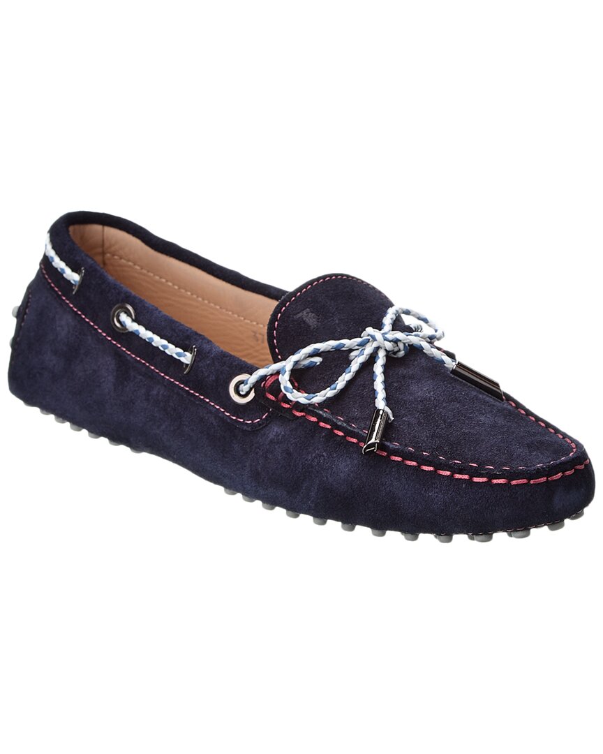 Tod's Suede Loafer In Blue