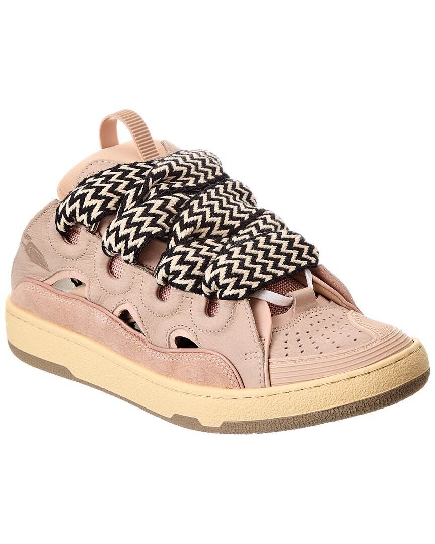 Lanvin Curb Sneakers With Padded Tongue And Rubber Sole In Pink