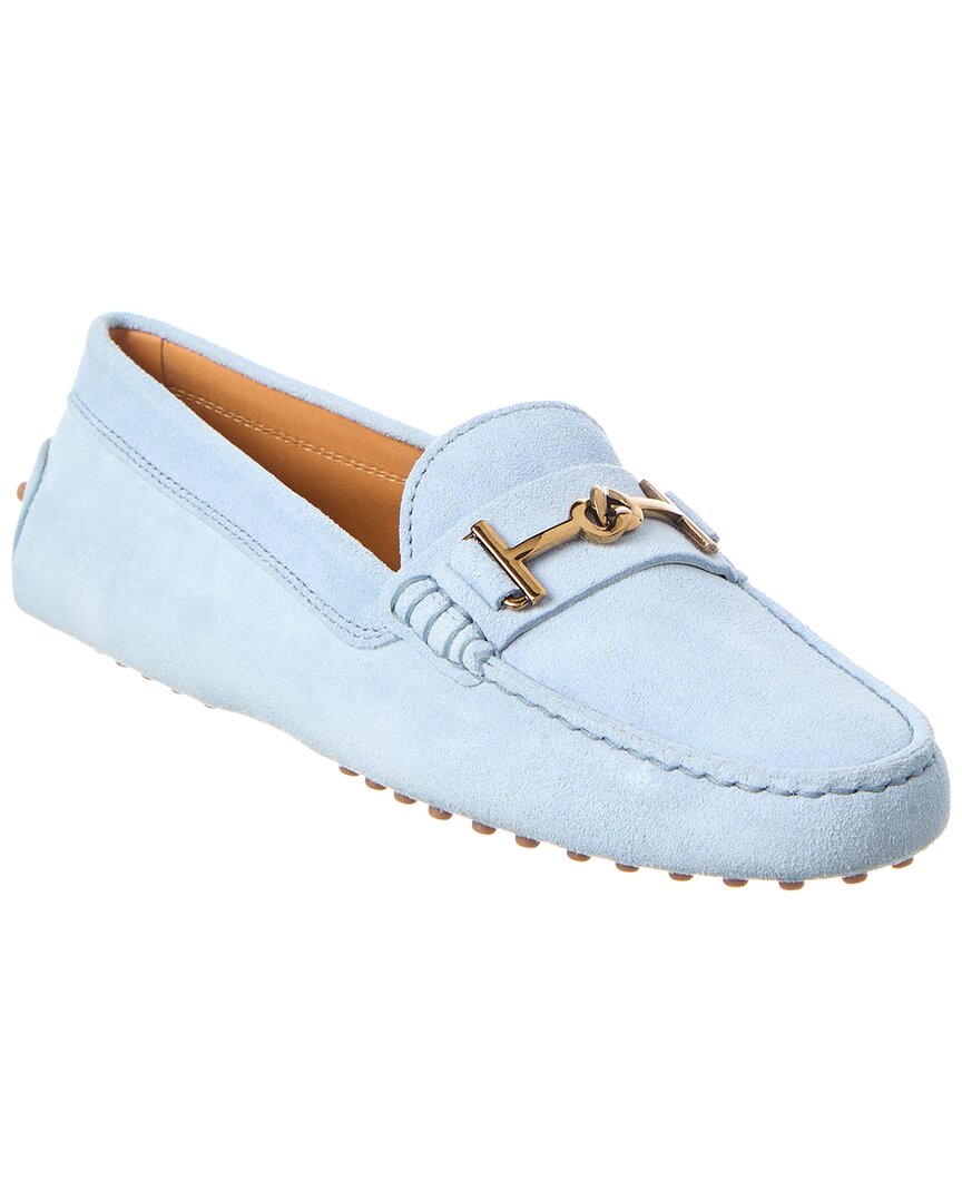 Tod's Suede Loafer In Blue