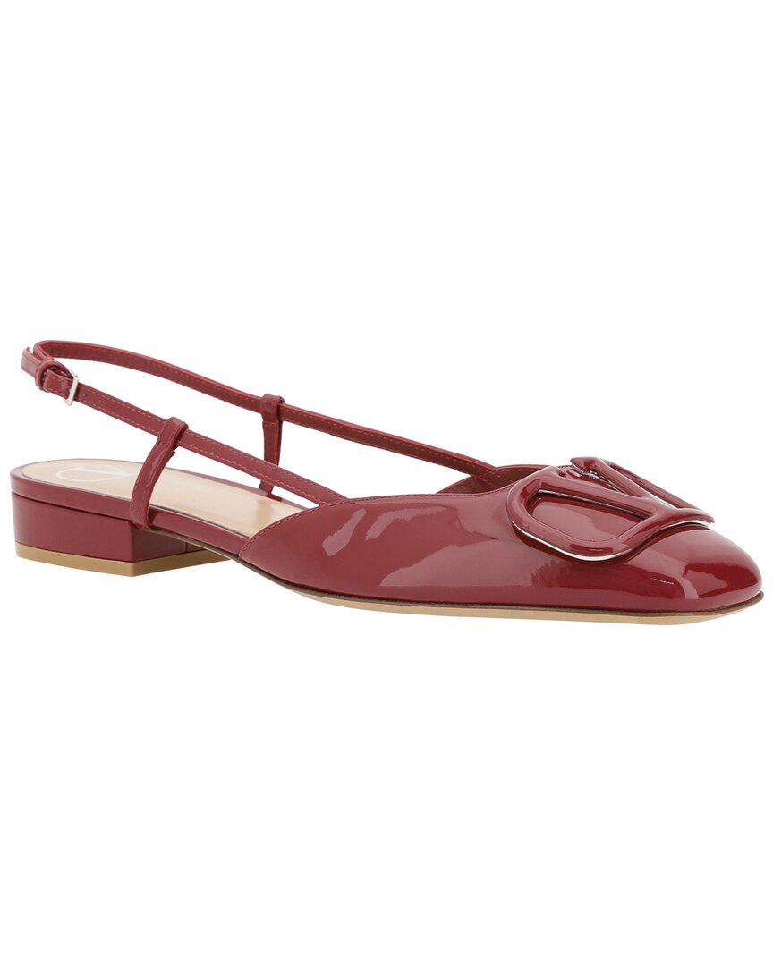 Valentino Vlogo Signature Square Toe Slingback Flats