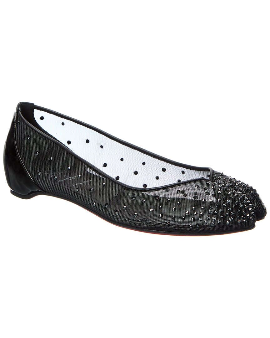 Christian Louboutin X Maison Margiela Marlougiela Strass Mesh & Patent Flat
