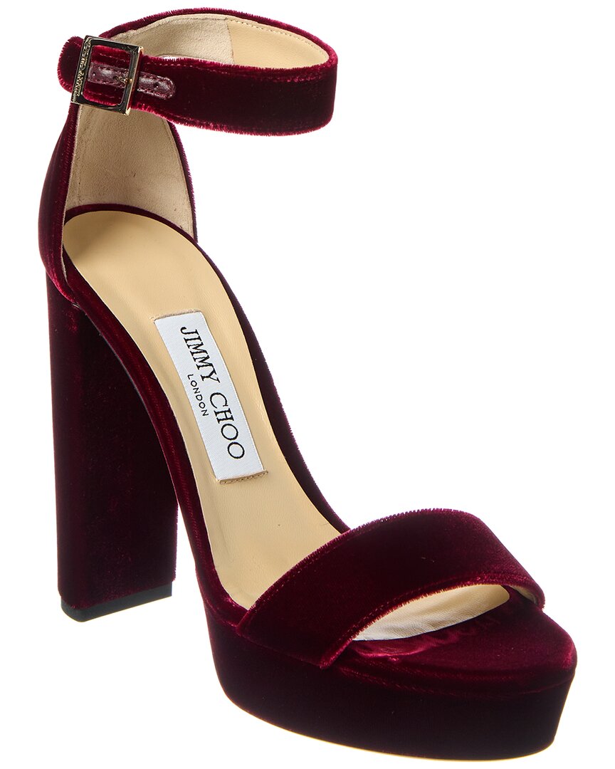Jimmy Choo Holly 120 Velvet Sandal In Multi