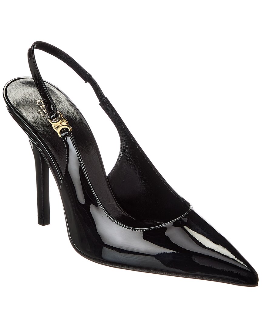 Celine Judy Triomphe Leather Slingback Pump