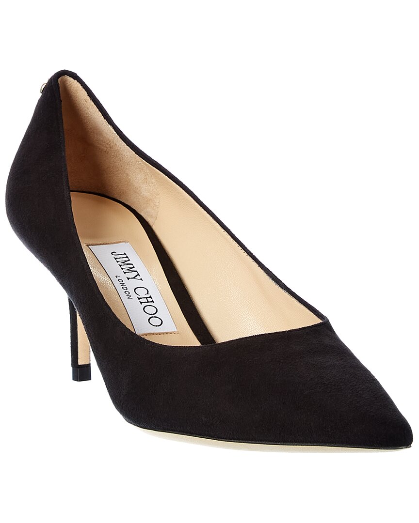 Jimmy Choo Romy 85 Coffee Tonal Suede Pumps In Black