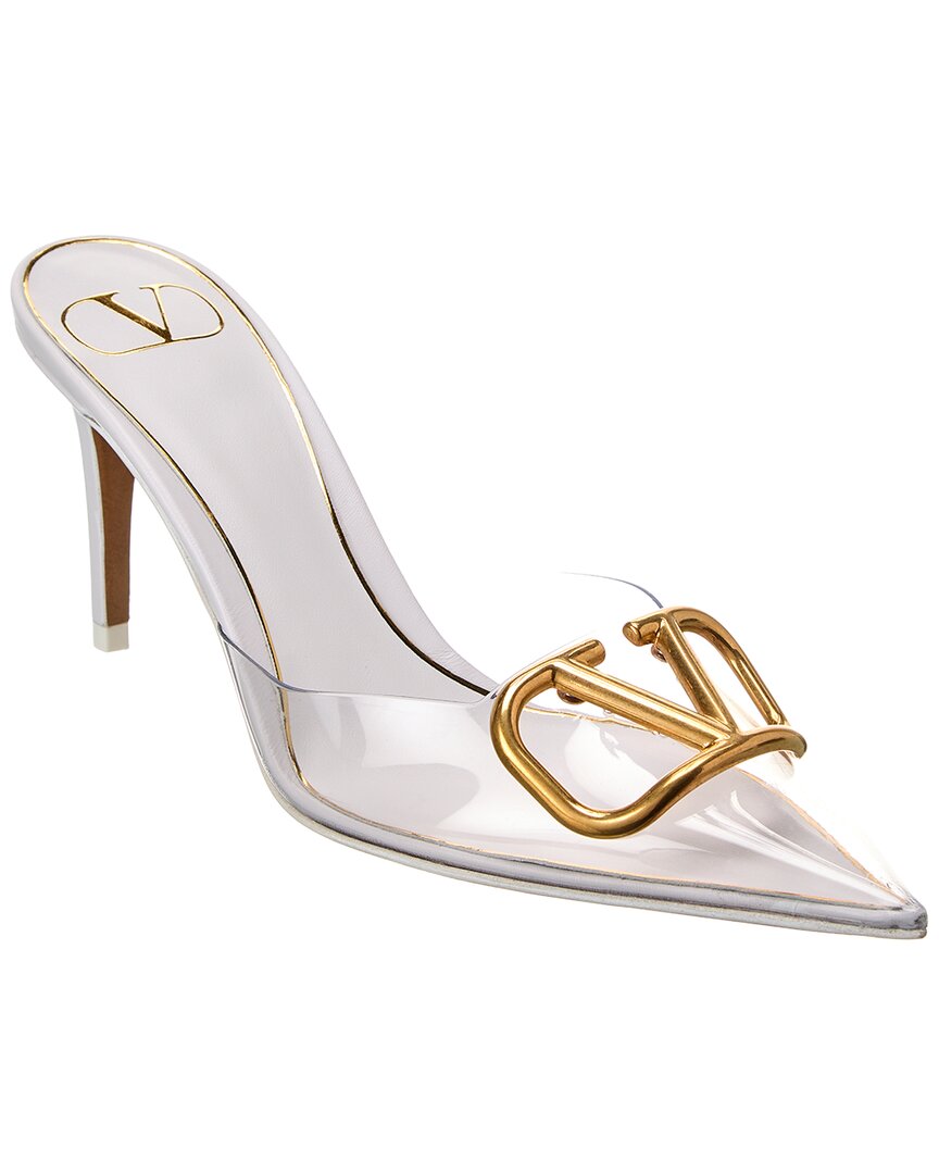 Valentino Garavani Valentino Vlogo 80 Vinyl & Leather Mule