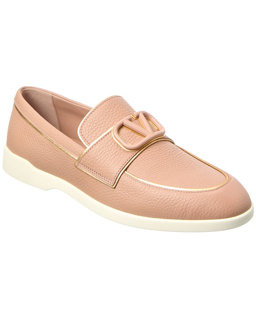 Valentino Garavani Valentino Vlogo Leather Loafer