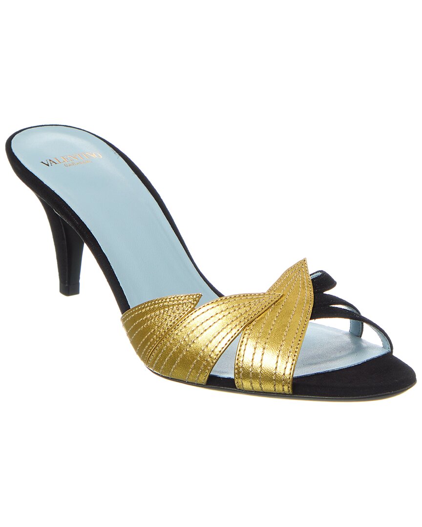 Valentino Garavani Valentino Foliefoliage 65 Suede Sandal