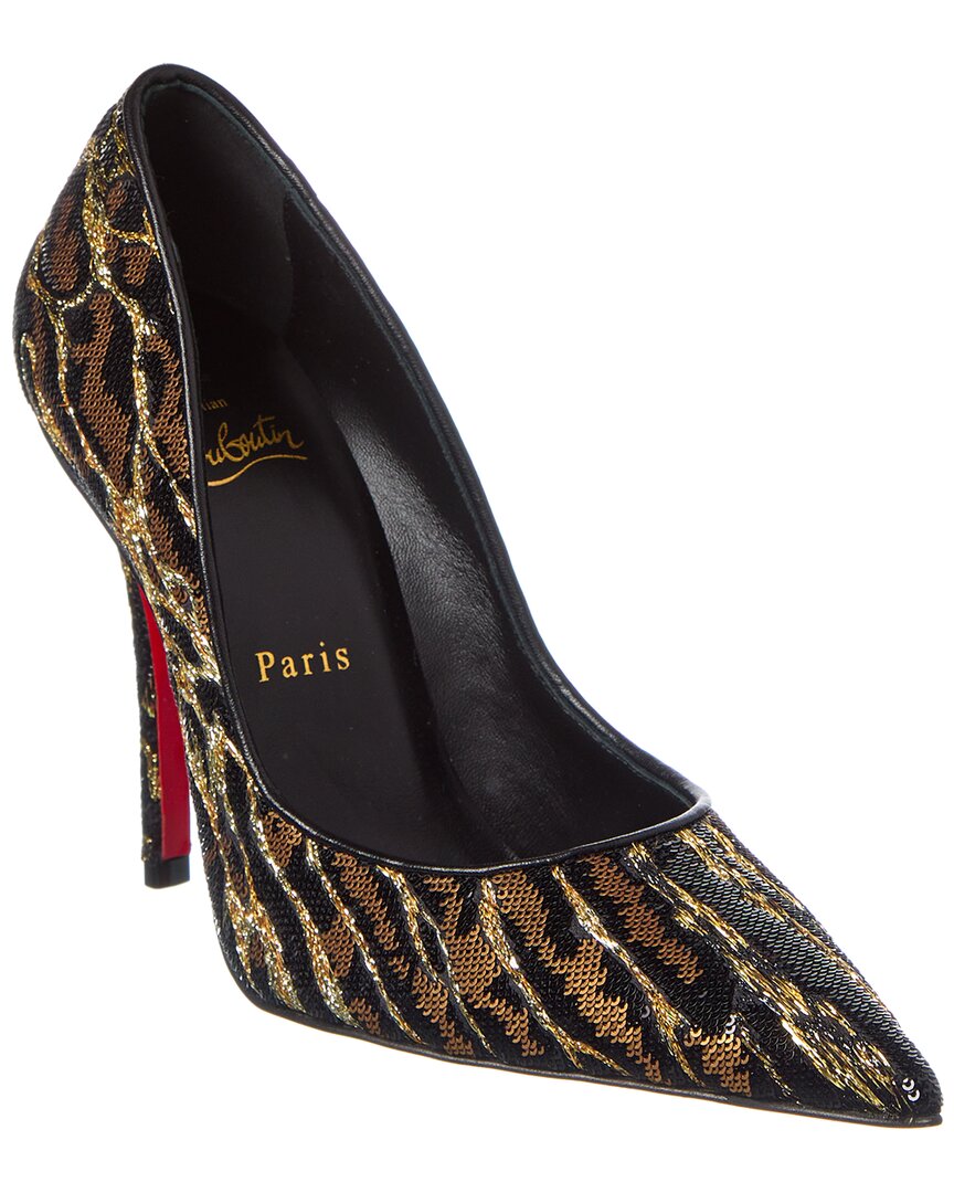 Christian Louboutin Miss Z Ocelot 100 Leather Pump