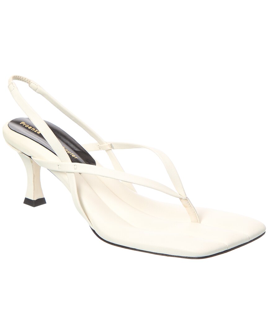 Proenza Schouler Leather Slingback Sandal In White