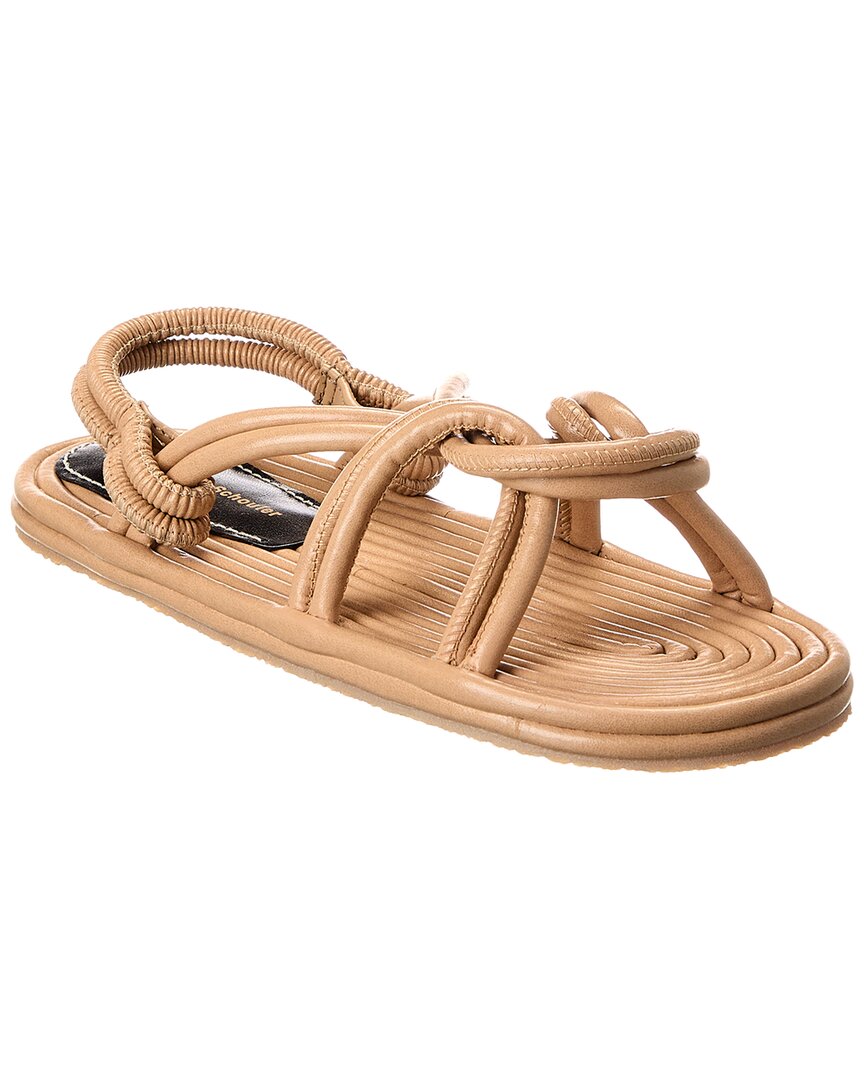 Proenza Schouler Woman Sandals Beige Size 8 Leather In Gold